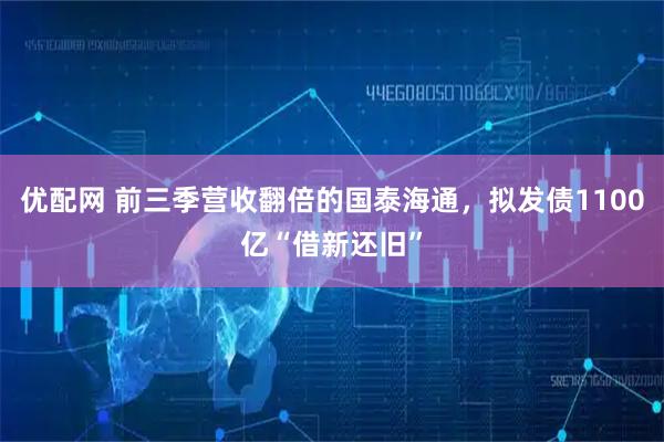 优配网 前三季营收翻倍的国泰海通，拟发债1100亿“借新还旧”
