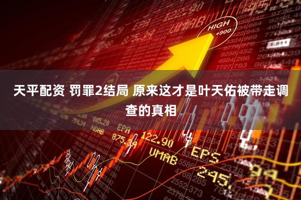 天平配资 罚罪2结局 原来这才是叶天佑被带走调查的真相