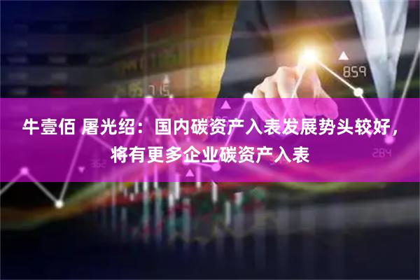 牛壹佰 屠光绍：国内碳资产入表发展势头较好，将有更多企业碳资产入表